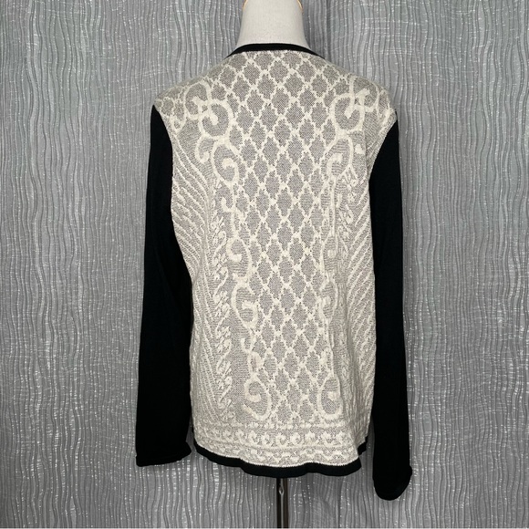 Chico’s blocked scroll Nadine open cardigan - Picture 3 of 7